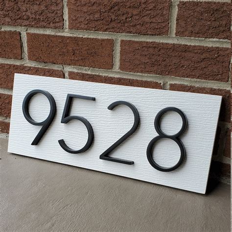 white metal residential house numbers|white 12 inch address numbers.